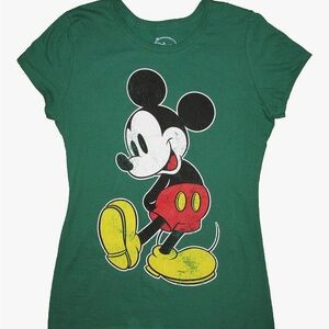 Disney Green Tee with Mickey Mouse Design